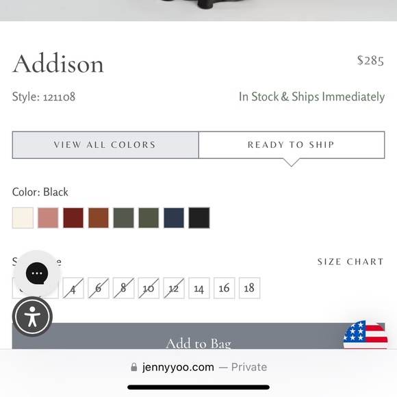 Jenny Yoo Addison Dress in Black Silk NWT! - Picture 4 of 4